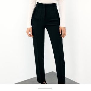 Zara black high waisted tailored tapered pants